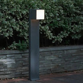 Geometric Rotation Black Bollard Lights - Clowas